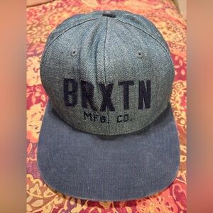 Brixton Arden II Snapback Cap Hat Yupoong Blue Denim Corduroy Surfer Skater
